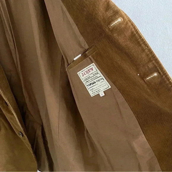 J.Crew Brown Corduroy Blazer Jacket Mens Size L Fall Winter Style - Picture 5 of 8